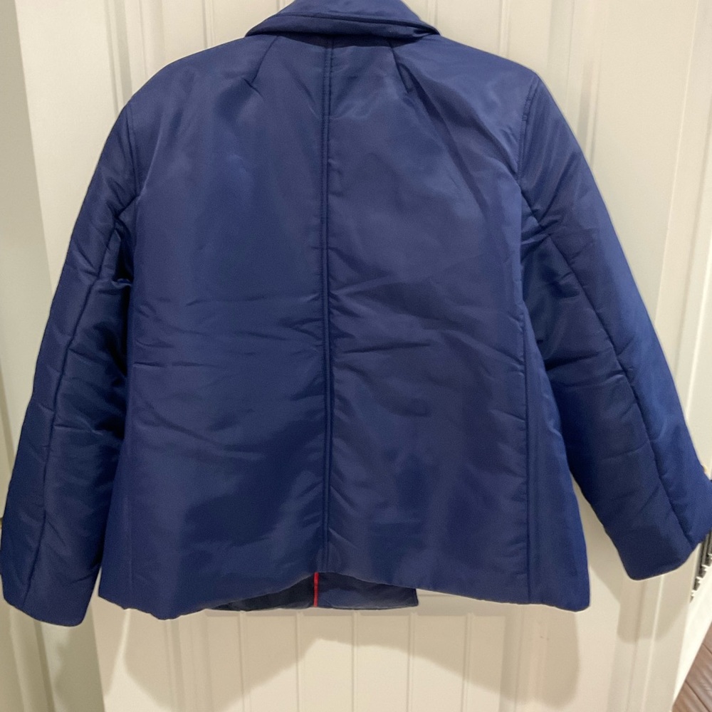 J. Crew Women's Blue Pea Coat with Gold Accents - Picture 3 of 9